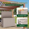 Maggift 45 GAL Deck Box, Spacious and Secure Storage for Patio, Outdoor Storage Box, Brown, 22.1"*17.1"*20.9" - 4 of 4