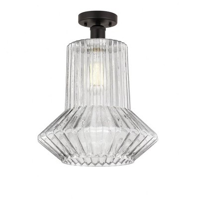 Springwater - 1 Light Semi-Flush Mount In Industrial Style-15.75 Inches Tall and 12 Inches Wide