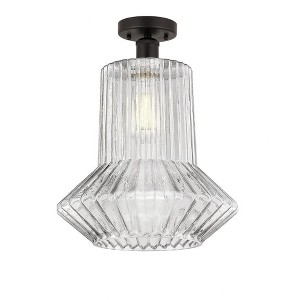 Springwater - 1 Light Semi-Flush Mount In Industrial Style-15.75 Inches Tall and 12 Inches Wide - 1 of 1