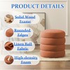 Gericco 16.9" Round Ottoman with Storage for Living Room Small Boucle Foot Stool Modern Upholstered Vanity Stool Ottoman Foot Rest - 4 of 4