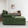 Whisen Modern Oversized Chair with Ottoman, Comfy Chenille Sofa Bed with Cupholders and USB Charging Ports - 3 of 4