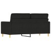 vidaXL Sofa Accent Upholstered Sofa Couch Furniture for Living Room Fabric - Black 55.1" - 4 of 4