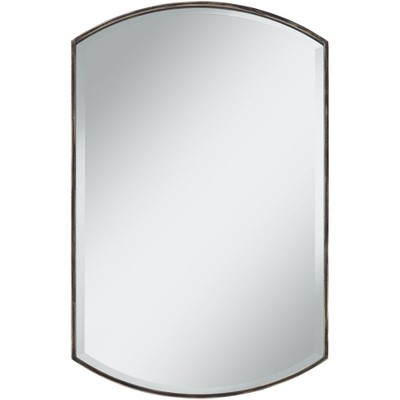 Uttermost Arch Vanity Decorative Wall Mirror Modern Rustic Bronze Iron Frame Beveled Glass 24" Wide Bathroom Bedroom Living Room