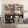 Farmhouse Bakers Rack with Power Outlets and Storage - 3 of 4