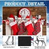 6 Christmas Stocking Holders for Mantle Silver Metal Snowflake Snowman for Mantel Fireplace Xmas Party - 3 of 4