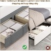 Homhougo Full Size Bed Frame, Upholstered Platform Bed Frame with Storage Drawers, Mattress Foundation with Solid Wooden Slats Support, Beige - 4 of 4