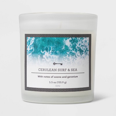 5.5oz Glass Jar Cerulean Surf and Sea Candle - Threshold™