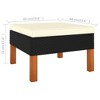 vidaXL Footstool Poly Rattan and Solid Eucalyptus Wood - 4 of 4