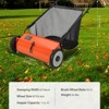 26-Inch Push Lawn Sweeper, 7 Cu. Ft. Hopper Capacity Leaf & Grass Collector with 4 Spinning Brushes, Adjustable Height, for Grass Clippings - 2 of 4
