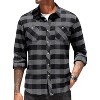 COOFANDY Flannel Plaid Shirts Long Sleeve Button Down Shirt - 2 of 4