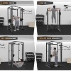 Power Cage, 1600LBS Power Rack with Smith Machine & LAT Pulldown - Multi-Functional Home Gym Squat Rack w/Dip Bars, J-Hooks, 21 Attachments - 3 of 4