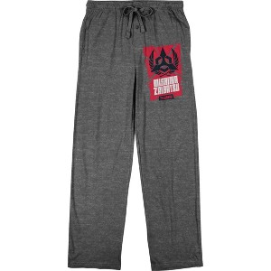 Tekken Mishima Zaibatsu Logo Men's Graphite Heather Sleep Pajama Pants - 1 of 4