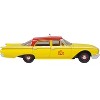 1960 Ford Fairlane Sedan "NYC Taxi" Yellow with Red Top and Interior 1/87 (HO) Scale Diecast Model Car by Oxford Diecast - 3 of 4
