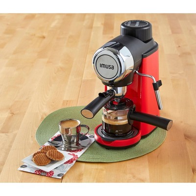 Aria 11.8" Stainless Steel Espresso and Cappuccino Maker with Steam Wand