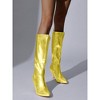 Perphy Women's Pointy Toe Stiletto Heels Knee High Boots - 2 of 4