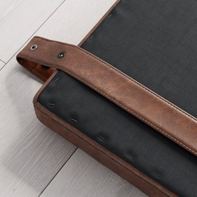 Harlow King Brown Faux Leather Wall Mount Headboard