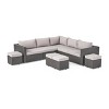 Santa Rosa 9pc Wicker Sectional Sofa Set: Aluminum Frame & Water-Resistant - Christopher Knight Home - 2 of 4