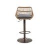 PAGED Height Adjustable Bar Stools Set of 2 Modern Rattan Swivel Counter Stools with Back and Footrest for Dining Room - 4 of 4
