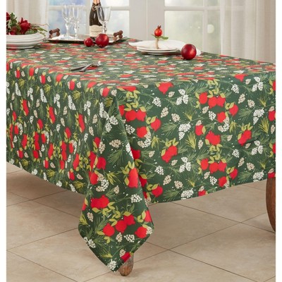 Holiday Pomegranate Design Rectangular Fabric Tablecloth