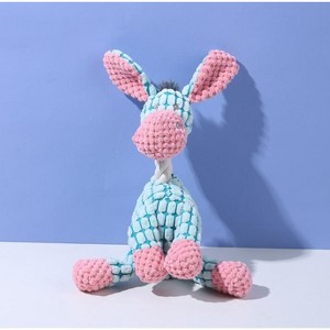 Mocamel Durable Chew Toy - Multi-Color Plush Animals with Textured Grip & Squeak for Dogs & Cats - 1 of 3