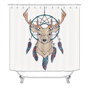 Dream Catcher And Deer Shower Curtains for Bathroom Waterproof Fabric Bath Curtain Durable Soft Stylish Bathroom Decor 72x72 Inch - 1 of 1