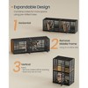 SONGMICS HOME Heavy-Duty Dog Crate, 48 x 29.5 x 34.7 Inches Dog Cage for Large Dogs, Expandable Dog Kennel, Ink Black - 3 of 4