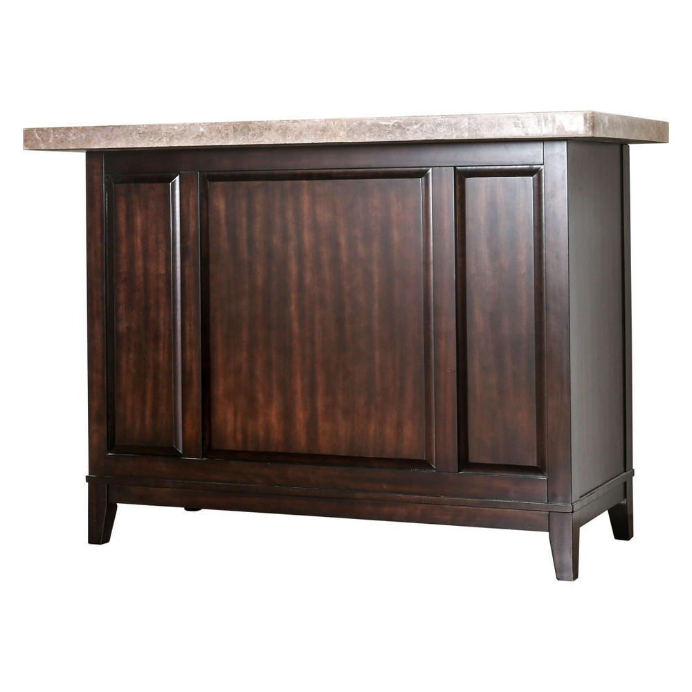 Iohomes Kennison Transitional Marble Top Bar Table Espresso - HOMES: Inside + Out
