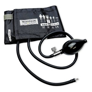 McKesson LUMEON Adult Reusable Blood Pressure Arm Cuff and Bulb Black 1 per Box - 1 of 4