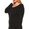 Women's Plus Size Long Sleeve Maxi Dress - White Mark - image 2 of 3