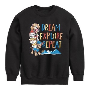 Boys' - Paw Patrol - Dream, Explore, Repeat Graphic Long Sleeve Fleece Sweatshirt - 1 of 4