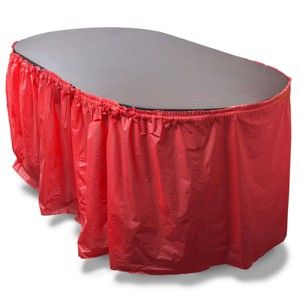 Slickblue Reusable Table Skirt – 14 to 20 ft Long, Fits Round, Square & Rectangle Event Tables, 3 Color Options - 1 of 3