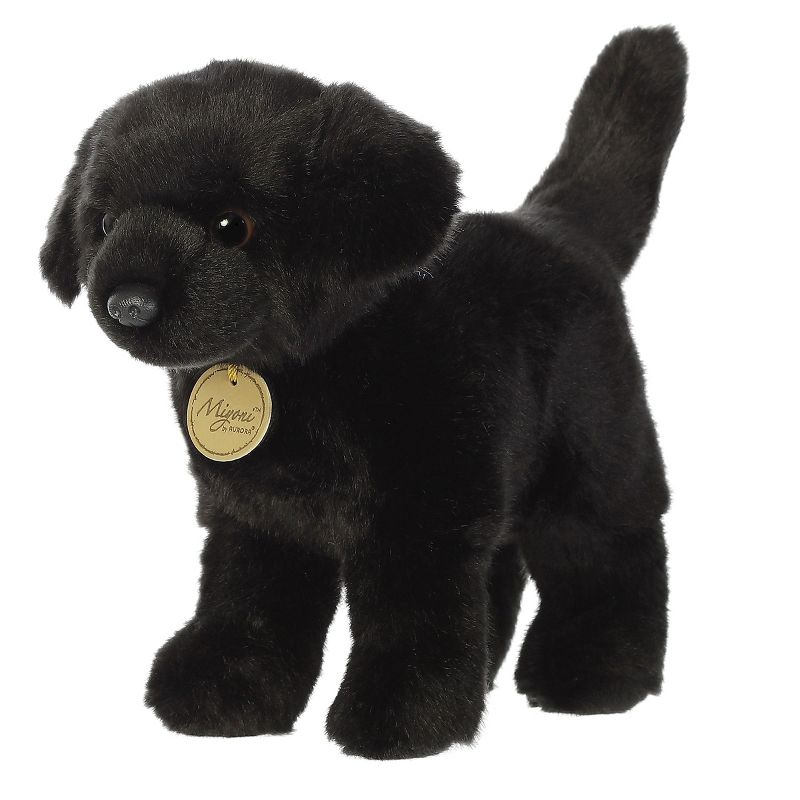 Aurora Miyoni 10" Black Labrador Black Stuffed Animal, 1 of 6