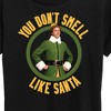 Women's - ELF - Christmas You Don't Smell Like Santa Short Sleeve Graphic T-Shirt - 2 of 4