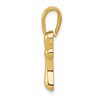 Black Bow Jewelry 14k Yellow Gold Small Polished Freeform Cross Pendant - 2 of 4