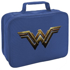 Justice League Wonder Woman Logo Insulated Soft Sided Lunch Box - 1 of 4