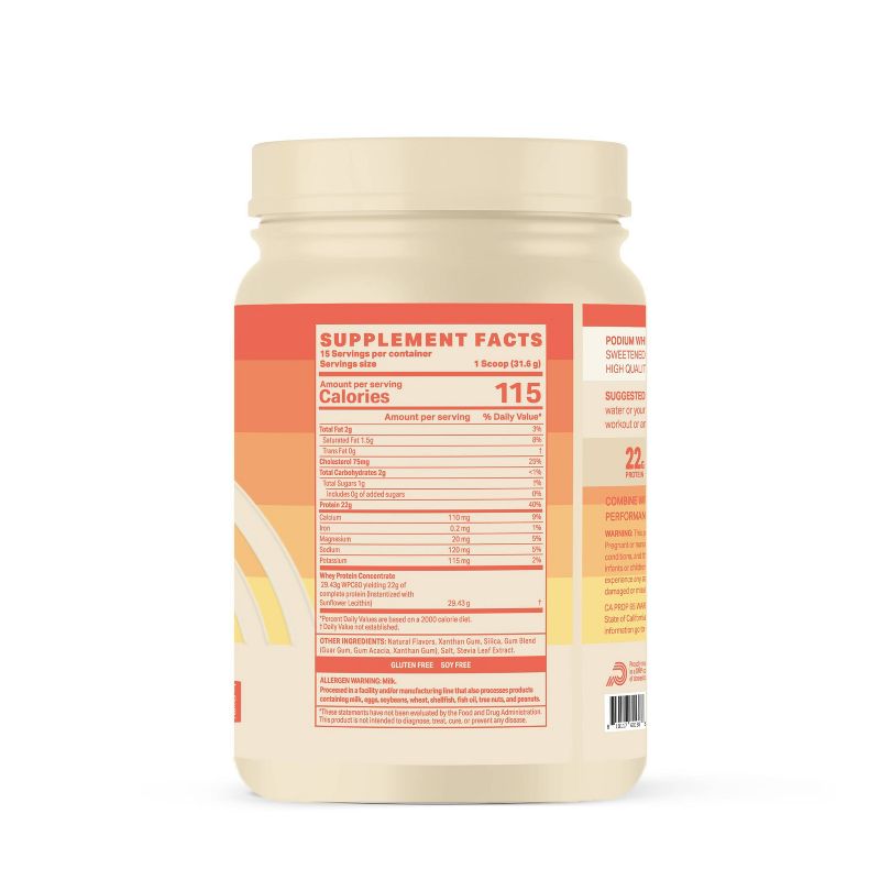 Podium Nutrition Whey Protein - Vanilla Ice Cream - 16.72oz/ 15 Servings, 4 of 11