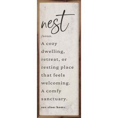 Kendrick Home Nest Definition Wall Art White
