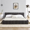 Queen Size Upholstered Bed Frame with Thick Fabric, Chenille Fabric Grounded - 2 of 4