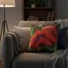 Bright Poppies 18 Inch Botanical Print Pillow by Manual Woodworkers and Weavers - 2 of 3