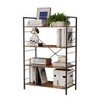 4 Tier Bookshelf, Large Bookcase with Steel Frame, Industrial Book Shelves for Home Office, Living Room, Rustic Book Shelf Organization and Storage - 4 of 4