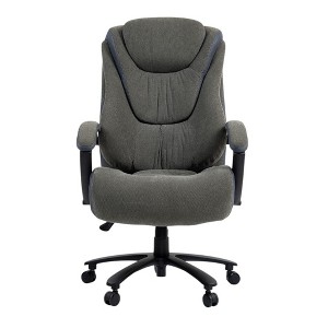HomeRoots Set of Two Gray and Black Adjustable Height Swivel Rolling Executive Office Chairs - 1 of 4