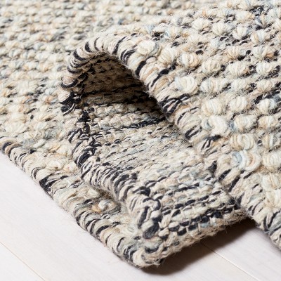 Handmade Camel and Grey Wool Runner Rug, 2'3" x 10'