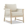 JTH Outdoor Grenada 33.5" All Weather Rope & Acacia Patio Lounge Arm Chair, Sandy White All-Weather Olefin - 2 of 4