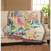 Manual Woodworkers and Weavers "Extravagant Love" Tapestry Throw Blanket 50"x60", Cotton, Inspirational Christian Verse and Floral Design - 3 of 3