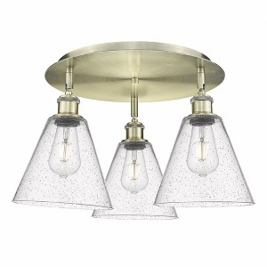Berkshire - 3 Light Flush Mount In Industrial Style-10.5 Inches Tall and 19.75 Inches Wide - 1 of 1