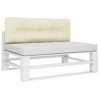 vidaXL Outdoor Pallet Cushion in Cream - 47.2"x15.7"x4.7", Fabric Material with Hollow Fiber Stuffing, Water Repellent, Lightweight - 3 of 4
