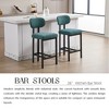 Dolonm Set of 2 38 in. Modern Low Back Metal Bar Stools with Fabric Seat and Black Metal Legs - 4 of 4