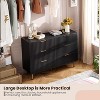 Fluted 6-Drawer Tall Dresser, Modern Wooden Storage Chest with Deep Drawers & Wide Top, Bedroom Organizer for Living Room, Hallway, Kids' Room - 4 of 4