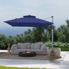 CLIHOME 11 Ft. Outdoor Roman Umbrella,with Double Top Vent,360 Degree Rotation & Heavy-Duty Aluminum Pole (Without Base) - 3 of 4