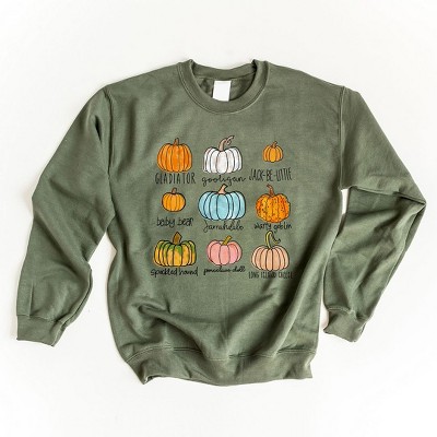 Simply Sage Market Women's Graphic Sweatshirt Pumpkin Chart